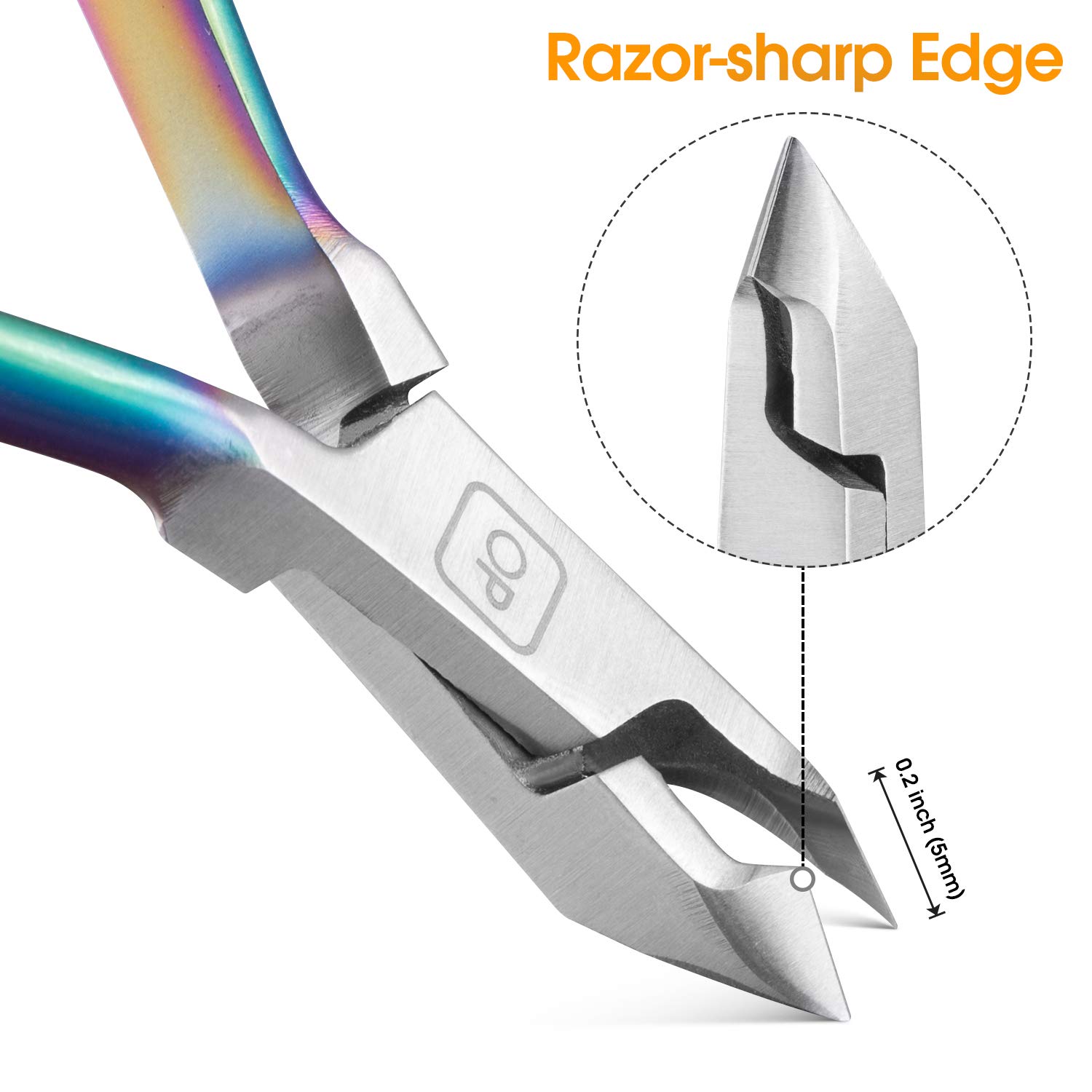 Cuticle Trimmer-opove Cuticle Remover Cuticle Nipper Professional Stainless Steel Cuticle Cutter Clipper Durable Pedicure Manicure Tools for Fingernails and Toenails,X7 mini Color Gradient: Beauty