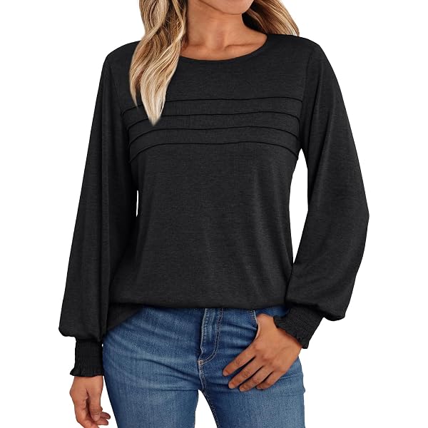 Tklpehg Fall Long Sleeve Shirts For Women Crew Neck Comfortable Tops Color Block Leisure Going Out Tops Fall Clothes Pullover Red L