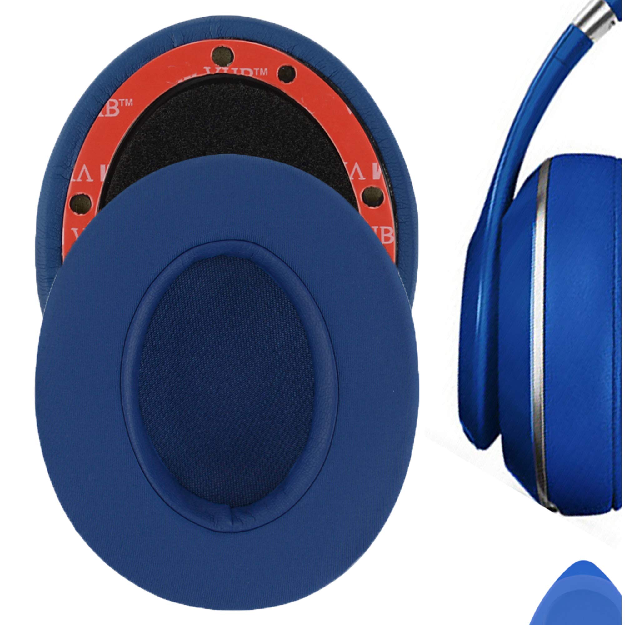Geekria Sport Cooling Gel Replacement Ear Pads for Beats Studio 2 (B0501) Headphones Earpads, Headset Ear Cushion Repair Parts (Blue)