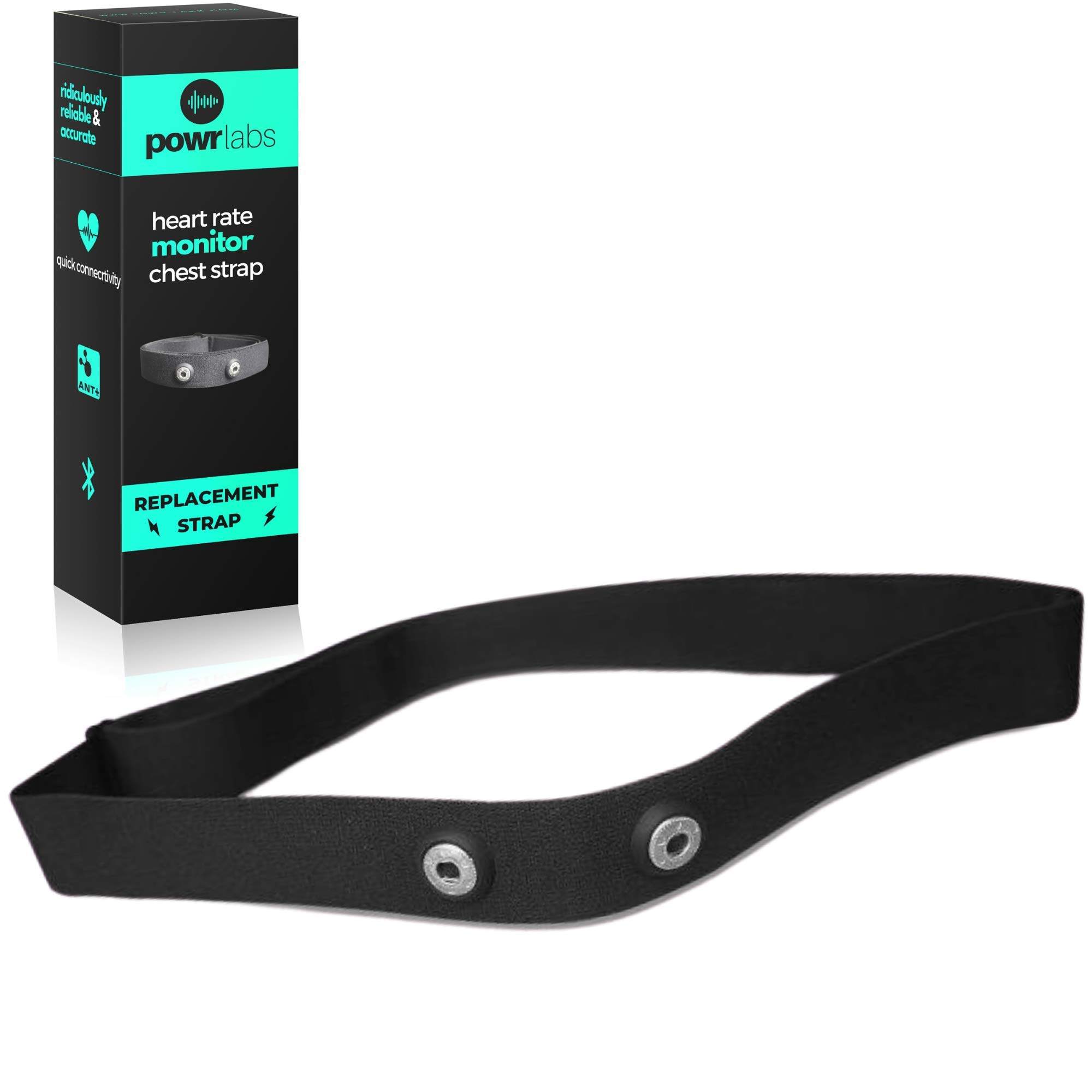 Wahoo Tickr, Polar H7, Garmin HRM Coospo Heart Rate Monitor Strap Replacement (Powr Labs, M-XXL)