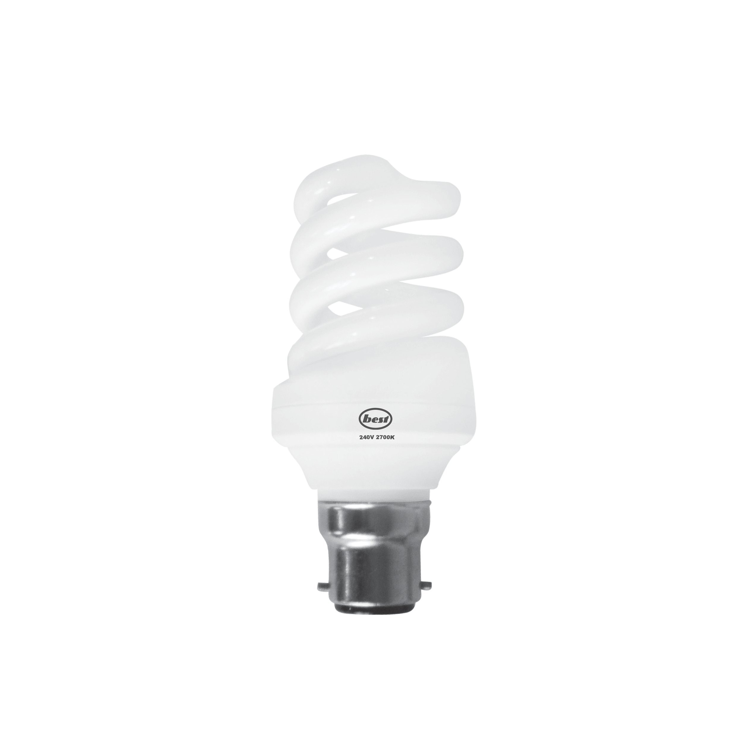 Merriway BH00542 Energy Saving CFL Lamp T3 Spiral Lamp 11W BC -1 Pcs