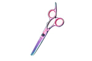 FARRAY Hair Cutting Scissors Thinning Shears，6.5 Inch Professional Stainless Steel Barber Hair Scissors，for Both Salon and Home Use (Aurora color)