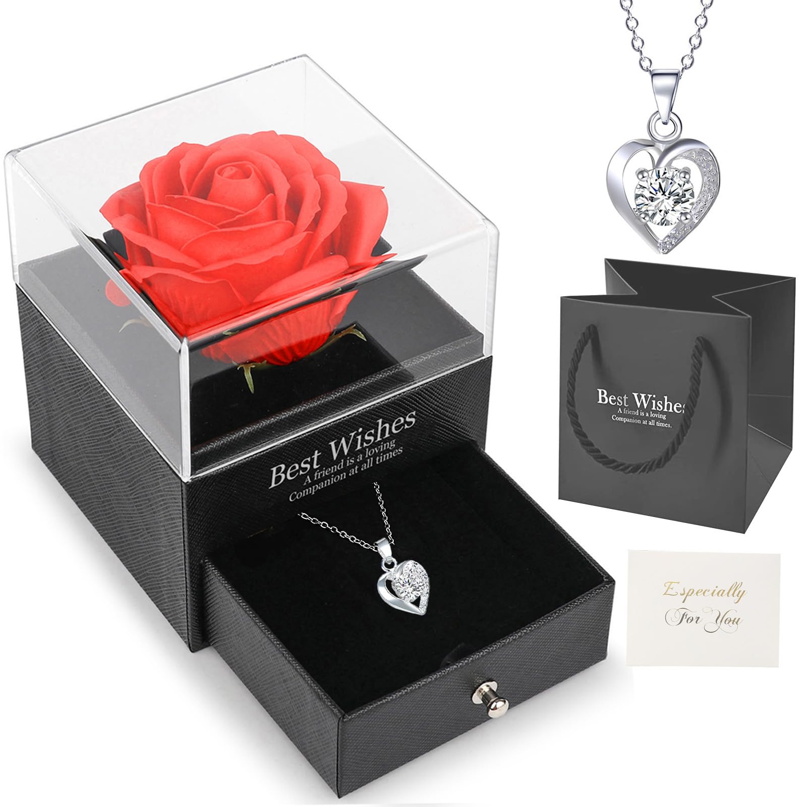 ZACENYU Gift for Women,Eternal Rose with Gift Box,Romantic Birthday Gifts for Her,Mum,Sister,Girlfriend,Grandma on Valentines Day,Anniversary,Mothers,Christmas