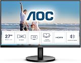 AOC 27B3HM 27 Inch FHD Monitor 75Hz VA 4ms FreeSync Low Blue Light Frameless view 2