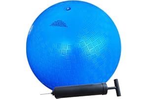 AppleRound 10-inch Playground Ball with Air Pump - Dodgeball, Handball, Kick Ball for Camps and Schools, Blue