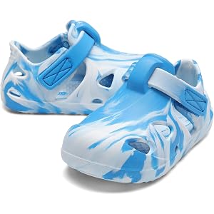 OZLOOK Toddler Wide Toe Box Sandals for Boys & Girls,Quick-Dry Barefoots,Non-Slip Zero Drop Closed Toe Summer Beach Pool Swim