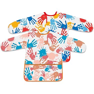 Tablier D'Art Long Pour Enfants - Motif Dinosaure | Tissu Imperméable, 2 Tailles (4-7 Ans Et 8-12 Ans) | Pour Peinture, Cuisine, Bricolage - 9