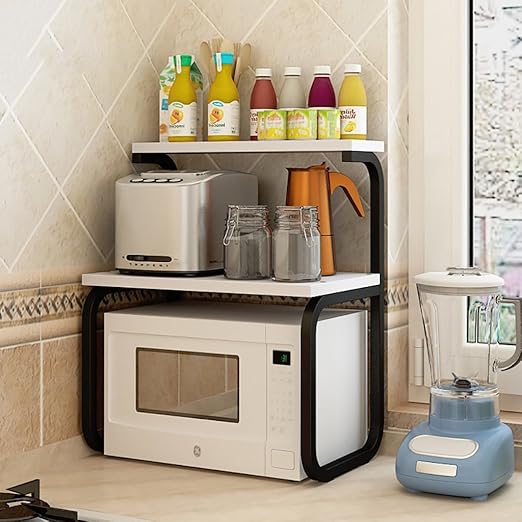 Estantería de cocina para microondas, estante de almacenamiento de ...