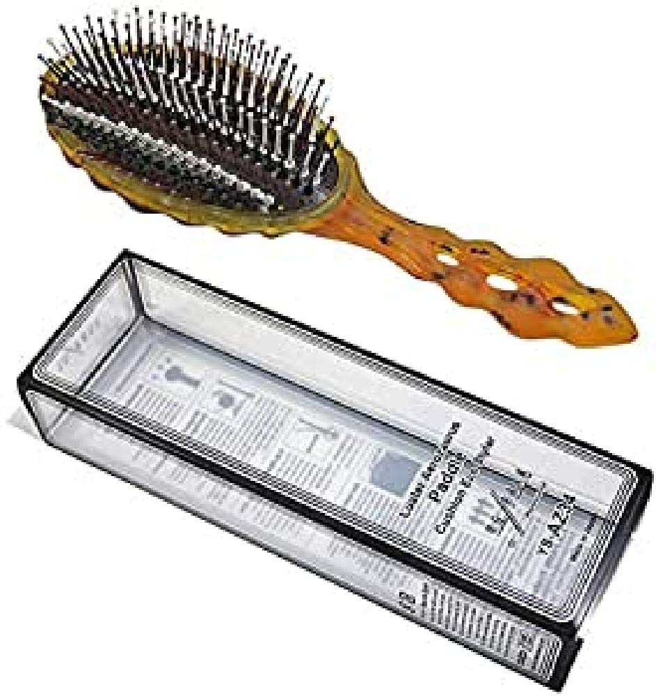 Y.S. Park Luster Aerozaurus Paddle Cushion Eco Styler Hair Brush, Amber, 0.13 kg