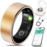 Milavan Smart Health Ring Fitness Tracker for Men Women, Rose Gold 8 | Sleep, Stress &amp; Activity Monitoring, IP68 Waterproof, Long-Lasting Battery, No Subscription Fees, Works with iOS &amp; Android