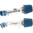 Suride Cold Air Intake Kit with Filter Heat Shield for G37 2008-2013, Q50 2014-2015, 370-Z 2009-2020 (Blue)