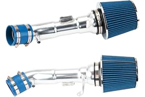 Suride Cold Air Intake Kit with Filter Heat Shield for G37 2008-2013, Q50 2014-2015, 370-Z 2009-2020 (Blue)
