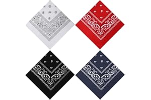 Bandanas for Men Women, PLULON Paisley Pattern Bandana Bulk Headbands Men Handkerchief Face Mask Square Scarf Headwear
