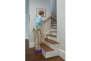 EZ-Step Stair Climbing Assist Cane – Stair Lift for Seniors, Mobile Stairlift, Half Step for Seniors, Portable Stair Lift for Elderly (Purple)