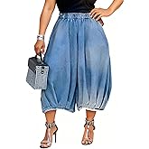 Vakkest Womens Baggy Camo Cargo Jeans Wide Leg Straight Army Fatigue Cropped Denim Pants Camouflage Boyfriend Trousers