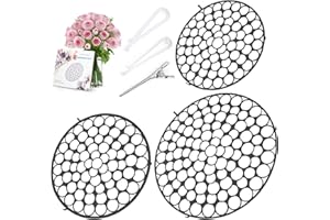 JAKY-GLOBAL Flower Arrangement Holder 6/7/8in Floral Grid Flower Frog Arranging Tool Wire Arranger Twist for Vase Floral Ikebana Stems Holder Bouquets Plant Fixation(6/7/8in Black)