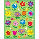 Carson Dellosa 96-Piece Flower Stickers for Kids Classroom Pack, Spring Flowers Classroom Stickers, Perfect for Incentive Charts, Spring Classroom D&eacute;cor, Reward Stickers and More (6 Sheets)