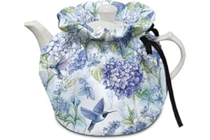 Freewander Floral Tea Cozy Insulated Tea Pot Cosy Hydrangea Hummingbird Thermal Kettle Cover Breakfast Warmer Matchine Washab