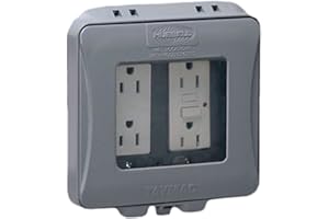 HUBBELL TayMac ML2500G Two-Gang Weatherproof Expandable Extra Duty In-Use Cover Gray Finish