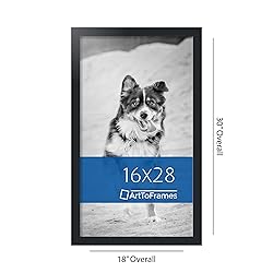 ArtToFrames 16x28 Inch Black Picture Frame, This