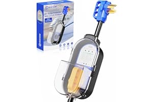 RISTOW 50Amp RV Surge Protector Waterproof, 6000 Joules RV Circuit Analyzer Voltage Protection, Power Surge Protector for RV Camper Travel Trailer, ETL Listed