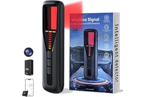 SUNTONY Hidden Camera Detector for Travel, 2025 Upgraded Spy Camera Detector, Hidden Device Finder, Wireless Signal Scanner for Office, 5 Levels Sensitivity 4 Modes, 25H Working Time for Car, Bathroom, Hotel