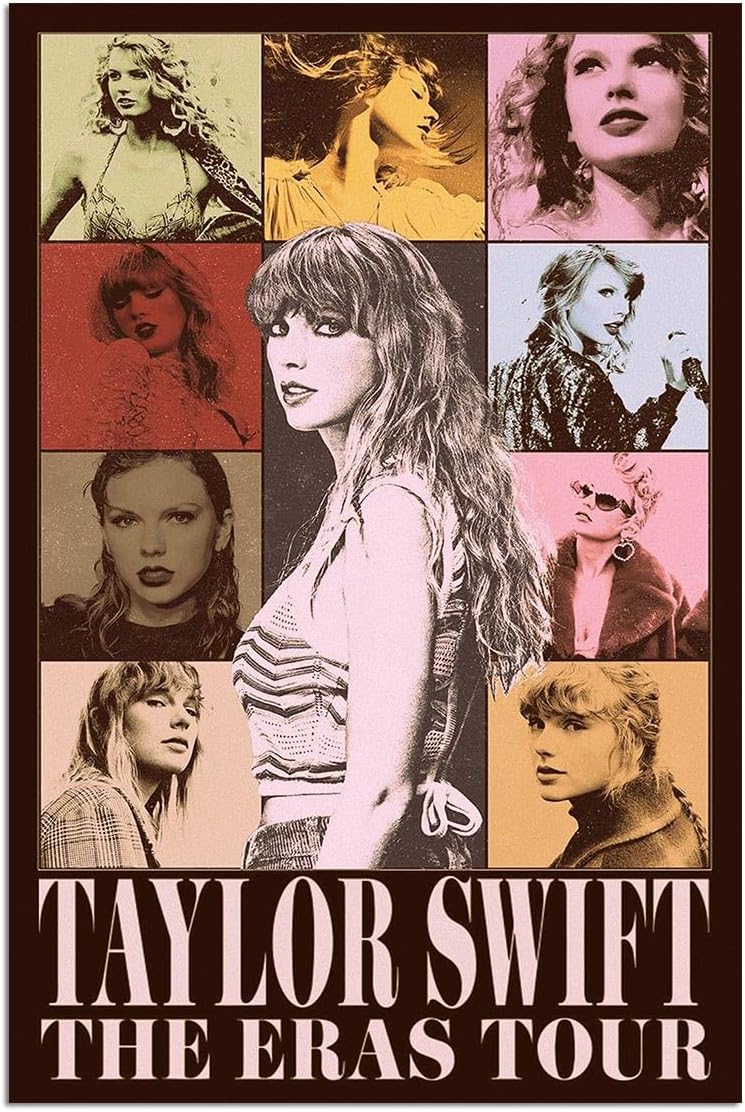 Wall Décor - Vintage Taylor Midnights Poster Swift Album Cover Music Posters Pop Singer The Ears Tour Canvas Wall Art Aesthetic for Teen and Girls Bedroom Decor Living Room Dorm Wall Decoration Unframed 12 x 18inch