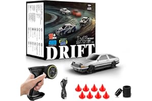 RC Drift Car, 1/43 Mini RC Drift Car with Gyroscope, 2.4GHz Full Proportional Remote Control Cars, 4WD High Speed Racing with