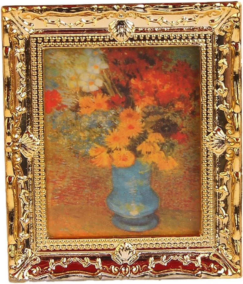 Wilk Model Oil painting Accessory Miniature Furniture for Doll House DIY