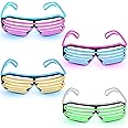 TOODOO Shutter Flashing Sunglasses Light Up Glasses LED Neon Rave Glasses Glow in the Dark Party Favors Halloween Costumes
