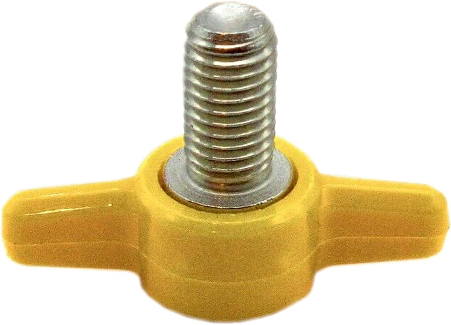 1/420" x 1/2" Yellow Thumb Screws with Wing Knob Thumbscrews Thumb