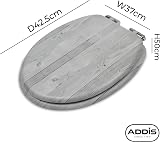 Addis Soft Close Oval Toilet Seat Grey Wood Effect Quick Release Easy Clean view 6