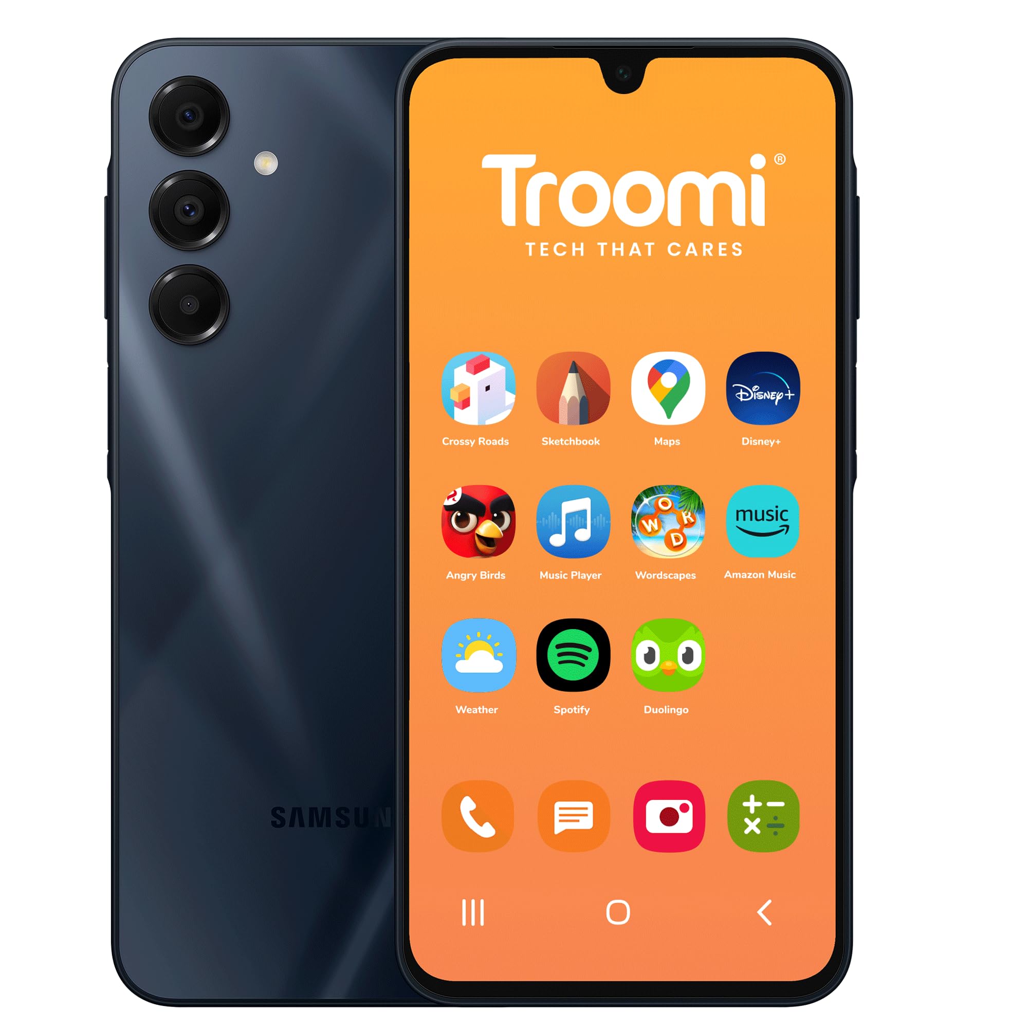 Phone for Kids and Teens – Galaxy A16 Smartphone (2025 Model) with Parental Controls, GPS Tracking, Text Monitoring & Content Filtering – 10,000+ Apps, No Contract, Activation Fee Required