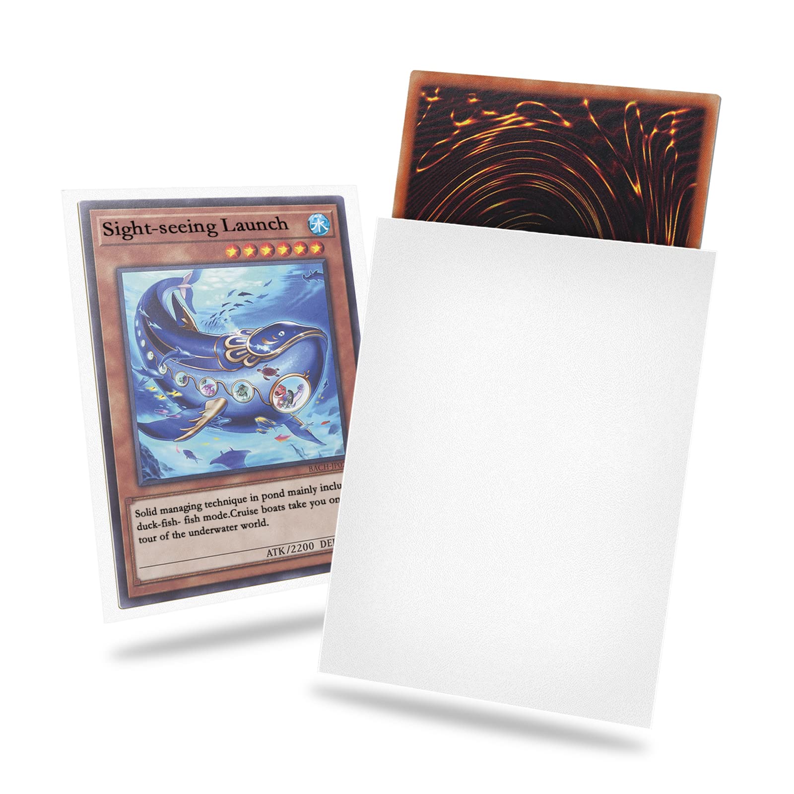Photo 1 of White Yu-gi-oh Card Sleeve 200 Pack, Japanese Small Card Sleeves Photocard Sleeves 62x89mm, Back Textured Perfect Shuffling, Protect Your Japanese Sized Trading Cards Kpop Photocard Never Tear