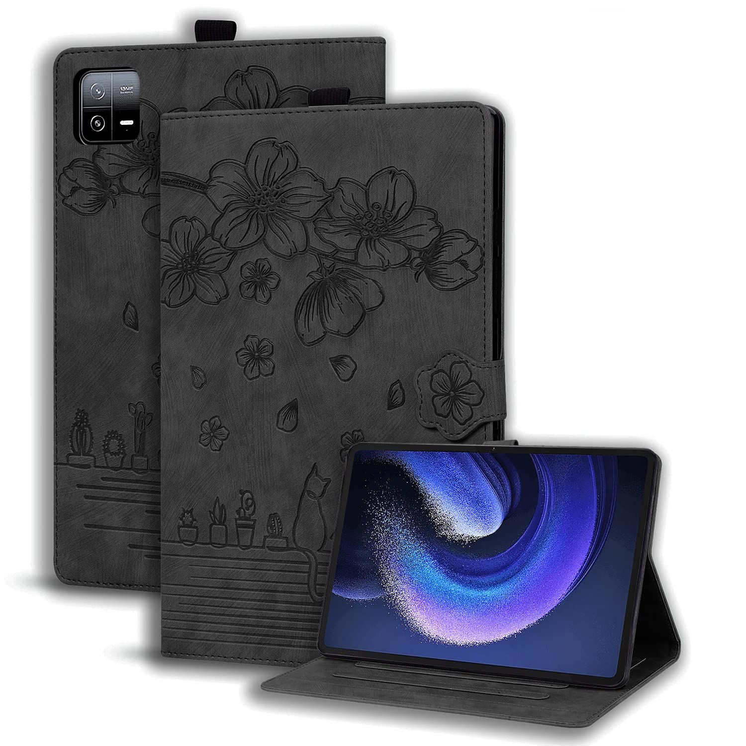 Succtopy Case Xiaomi Pad 6/Pad 6 Pro 11 Inch 2023,Folio Flip PU Leather Cover with Pen Holder Xiaomi Pad 6 11" 2023,Protective Tablet Case with Stand Function for Xiaomi Pad 6 Pro 11" 2023,Black