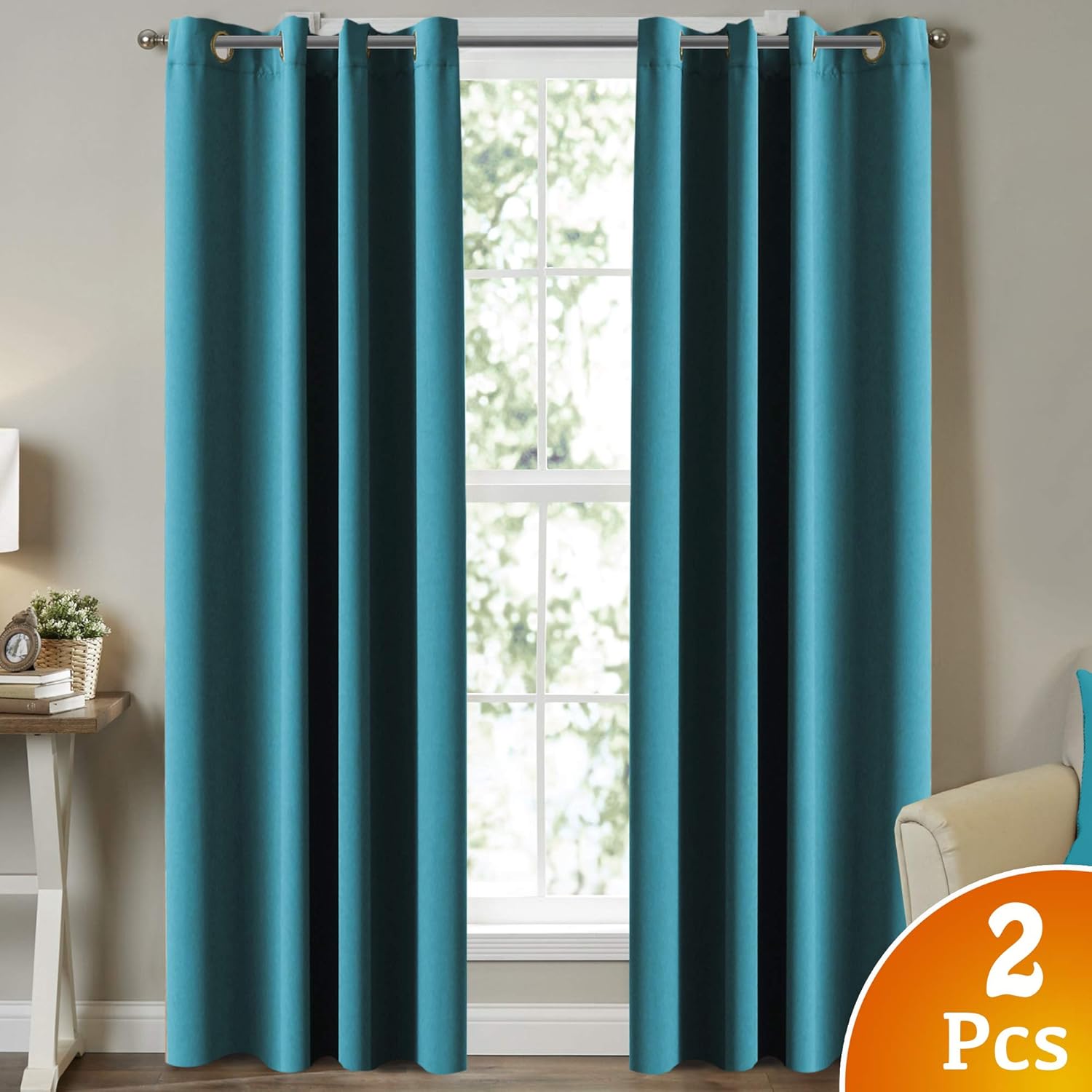 Best teal and coral curtains for living room