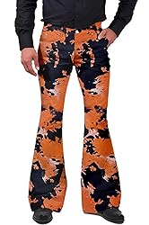 Men's Bell Bottom Pants 70s 60s Outfits for Men,Tie