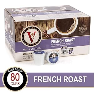 French Roast for K-Cup Keurig 2.0 Brewers, Victor Allen’s Coffee Dark Roast Single Serve Coffee Pods, 80 Count