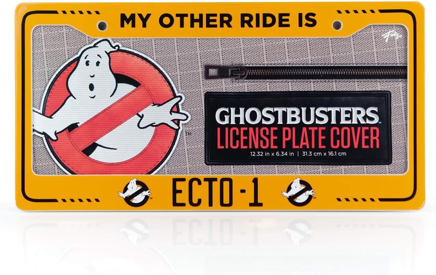 Ghostbusters ECTO-1 License Plate Frame For Cars Collectible, yellow