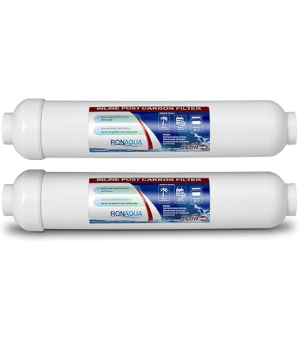 Hydronix ICF-6 Inline RO Post-Fridge Water Filter – Coconut Shell GAC, 1000 Gallon Capacity, 1/4" NPT Ports