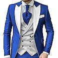 TUXBURNTXZ Mens 3 Piece Suits Slim Fit Tuxedo for Men Wedding Prom Suits Fashion Formal