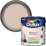 Dulux Silk Emulsion Paint Walls Ceilings Soft Stone 2.5 Litres