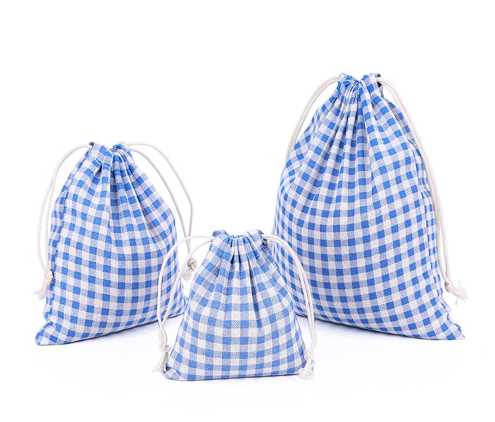 Amoyie 3 pcs Drawstring Storage Bags Set for Kid Stuff Travel Home Accessorie