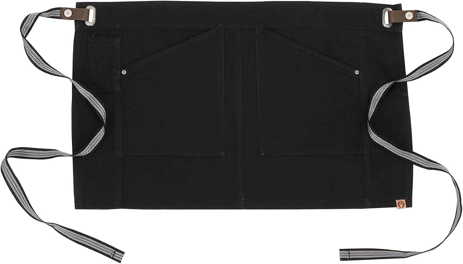 Chef Works unisex adult Berkeley Half Bistro Work Utility Apron, Jet Black W/Black/Gray Suspenders, One Size US: Clothing