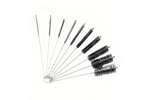Changyeah Flexible Drain Brush and Straw Cleaner Brush Set,Small Cleaning Brushes 10 Variable Sizes, Reusable Straw Cleaner B