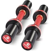 A3 Steel Olympic Dumbbell Handles 20/16 Inch 28mm &ndash; Loadable Pair Home Gym | A3 steel ceramic coating. Red or Blue. 500LBS. 28mm knurled grip. Rotating sleeves. Fits Olympic plates. Home gym.