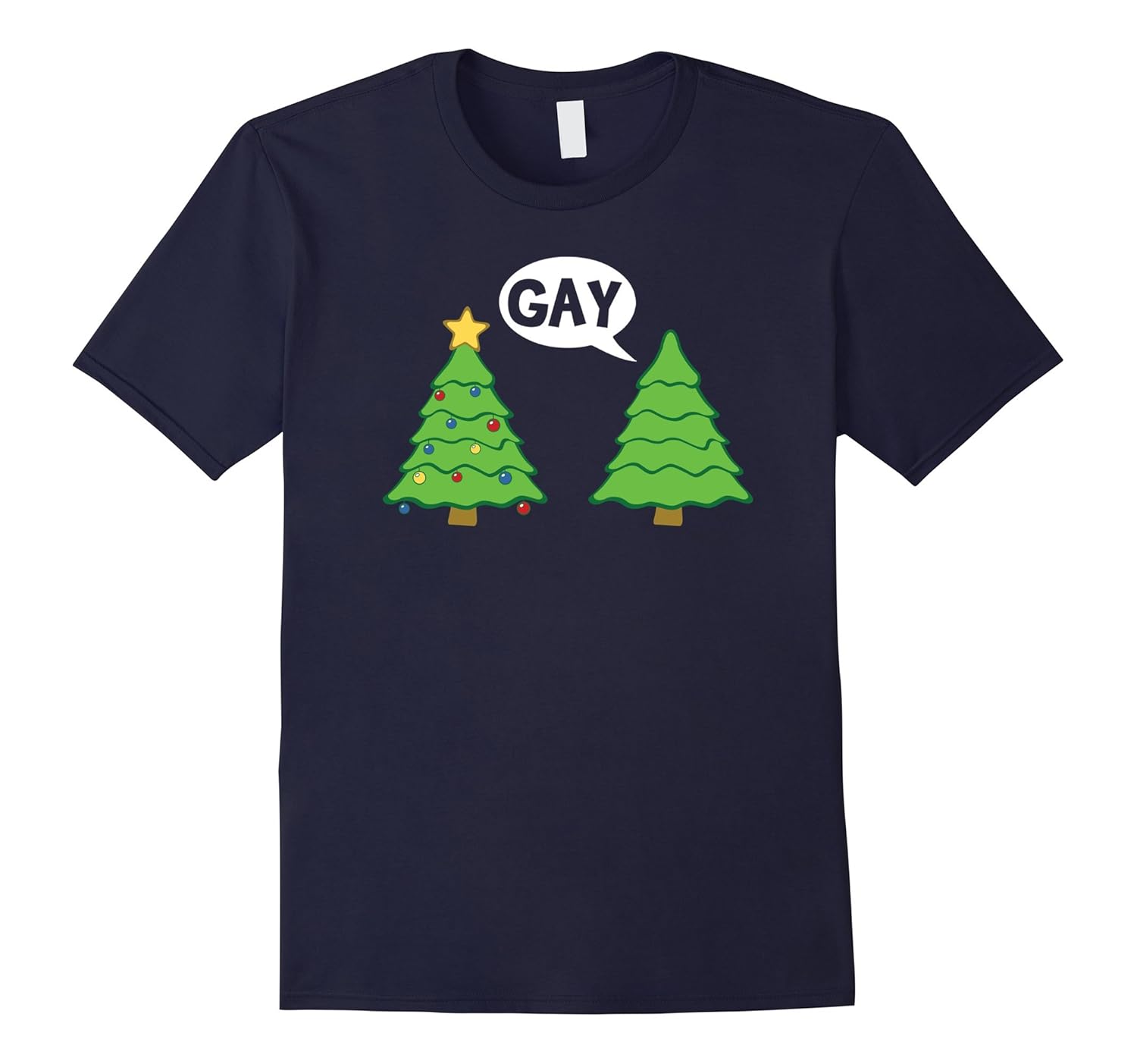 Gay Christmas Tree Funny Xmas Holiday Bisexual Pride T-Shirt-ANZ