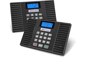 SANZUCO 60D Intercoms Wireless for Home, Full Duplex Intercom System for House/Business, 1400ft Intercoms Hands-Free Real-Time Talk, Expandable to 18 Stations, Group Call & Auto Answer (2 Stations)
