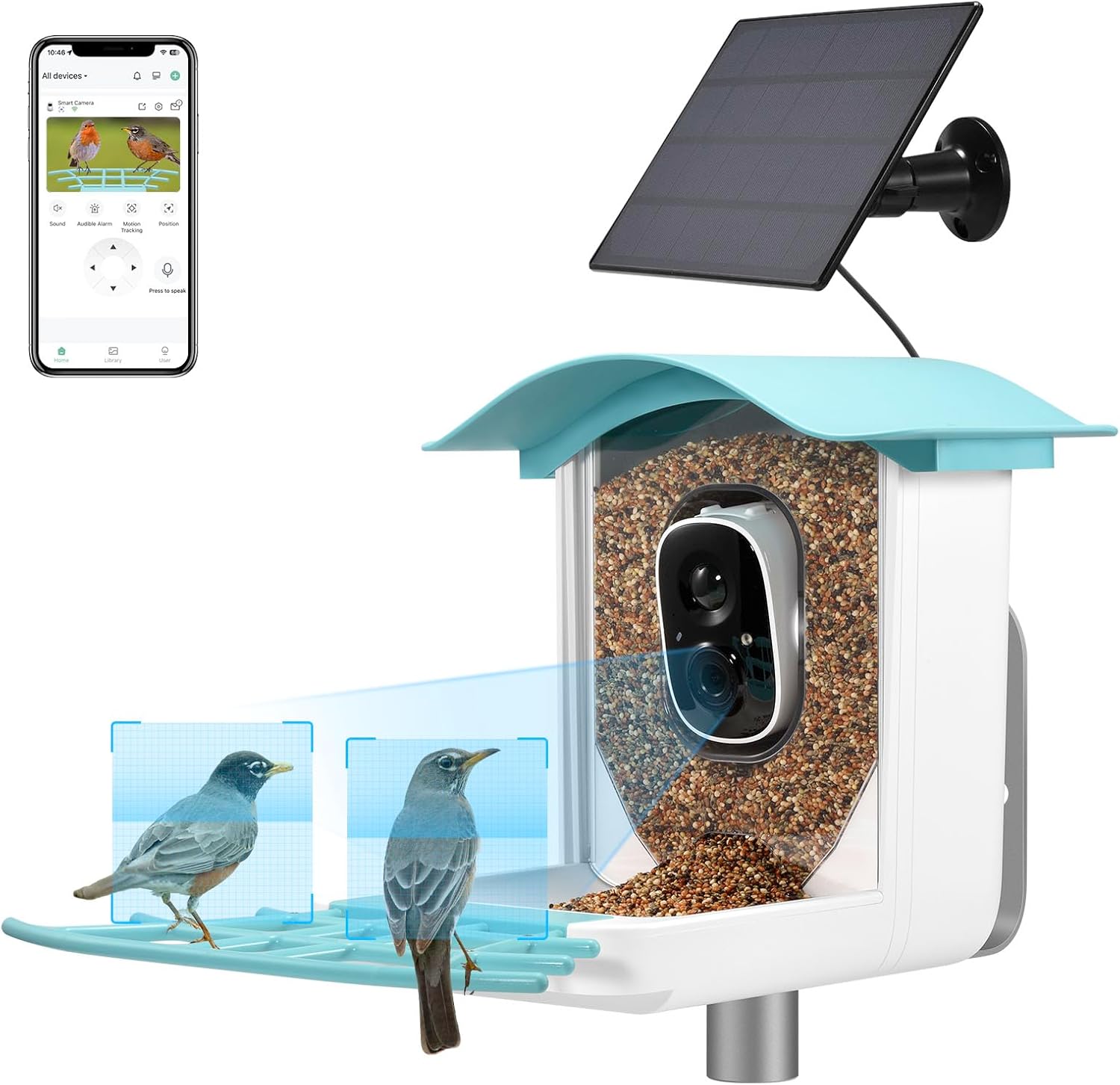 Backyard Birding & Wildlife - UPULTRA Bird Feeder with Camera, Bird Watching Camera, Bird Video Camera AI Identify Bird Species Auto Capture Bird Videos & Motion Detection