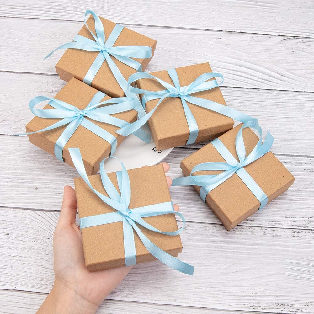 NBEADS 12 Pack Cardboard Jewelry Gift Boxes, 9.2 x 9.2 x 3 cm Square Cardboard Jewelry Box with Sponge - Image 5